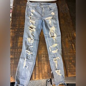 American eagle distressed jegging jeans